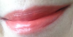 coral lipstick, spring lipstick, semi-sheer lipstick