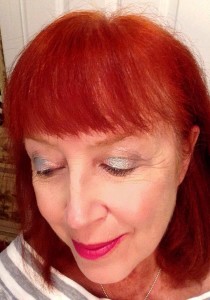 me wearing Mirabella Diamond Deceit eyeshadows, neversaydiebeauty.com @redAllison