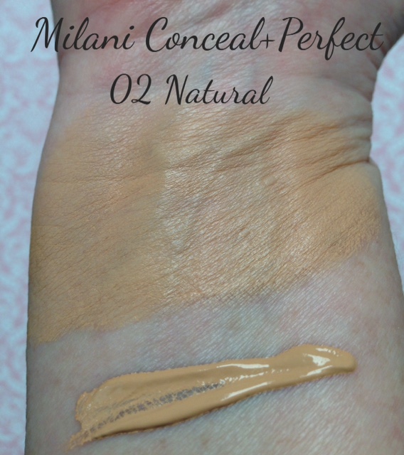 Milani Conceal + Pefect 2-in-1 Foundation + Concealer swatch, Natural shade neversaydiebeauty.com @redAllison