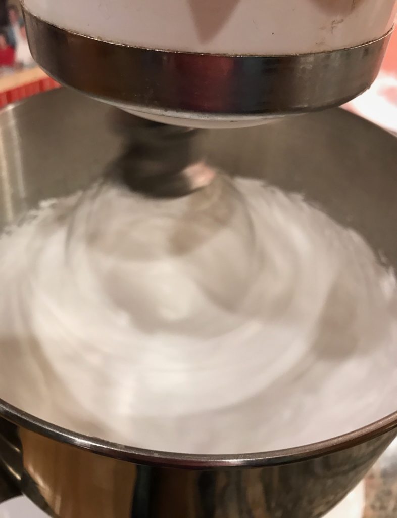 whipping marshmallow mixture, neversaydiebeauty.com