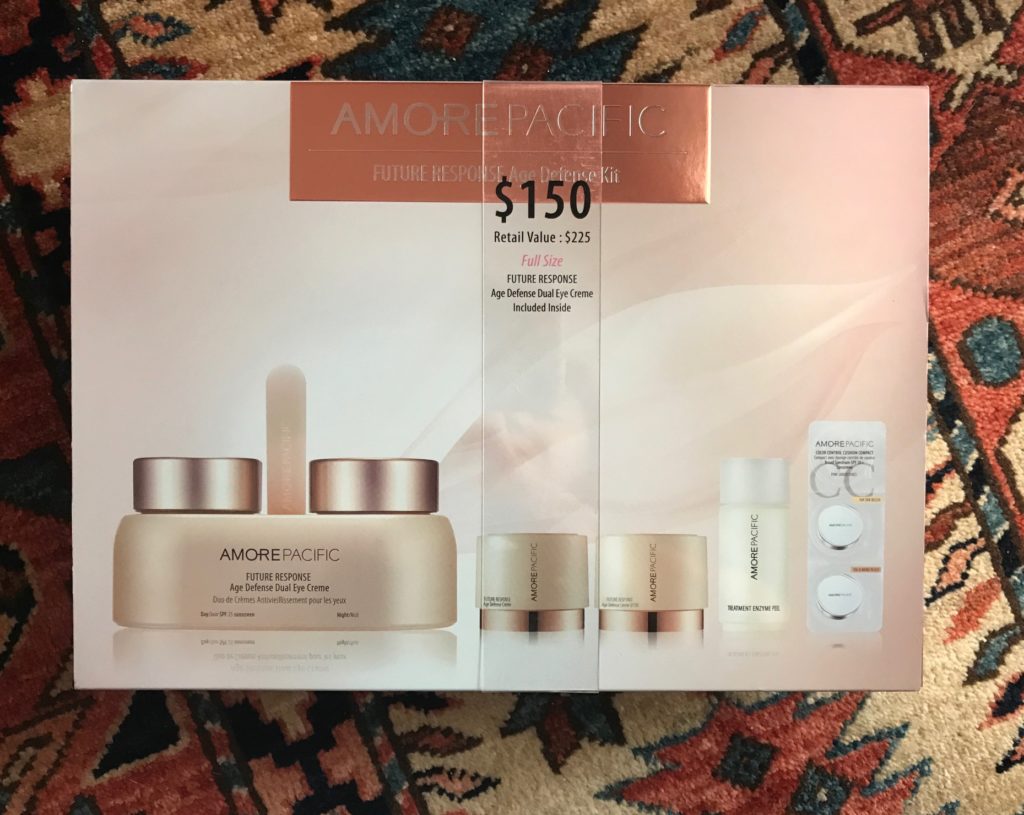 AmorePacific Future Response Age Defense Kit, outer packaging, neversaydiebeauty.com