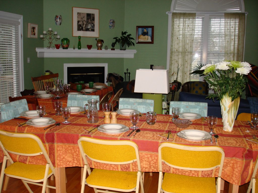 two tables for Thanksgiving, neversaydiebeauty.com