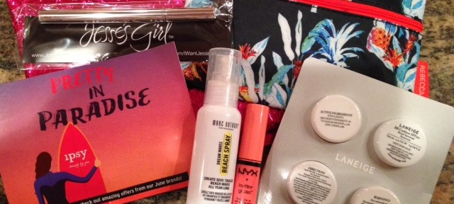 Pretty In Paradise ipsy glam bag, June 2014