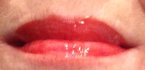 double-ended lipstain and lipgloss, lip swatch