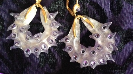 artisan-made acrylic earrings