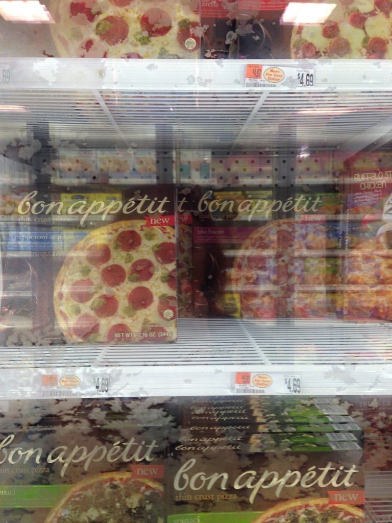 Bon Appetit frozen pizza supermarket freezer case