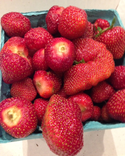 fresh picked strawberries