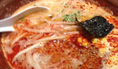 spicy miso ramen from Sapporo Ramen in Cambridge MA neversaydiebeauty.com @redAllison