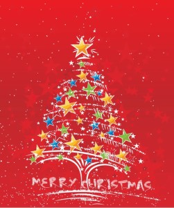 abstract Christmas tree drawing