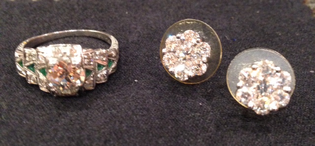 diamond ring and earrings neversaydiebeauty.com @redAllison
