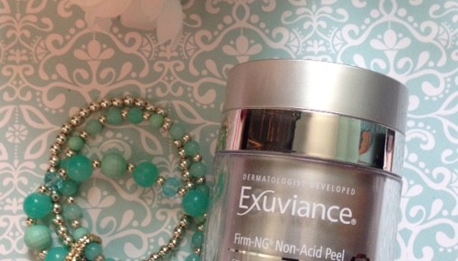Exuviance Firm-NG6 Non-Acid Peel, a non-irritating glycolic facial peel neversaydiebeauty.com @redAllison