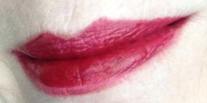 The Edge Beauty Iconic Lipstick in Provocative lip swatch, exclusive to Dillard's neversaydiebeauty.com @redAllison