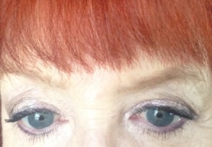 eyes wearing elf Smudge Pots eyeshadow, Ain't That Sweet & Wine Not neversaydiebeauty.com @redAllison
