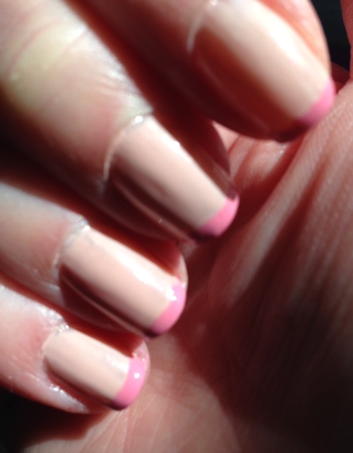 finished French manicure tips neversaydiebeauty.com @redAllison