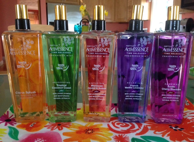 InStyle ActivESSENCE Fragrance Mists, 5 scents in different colors neversaydiebeauty.com @redAllison