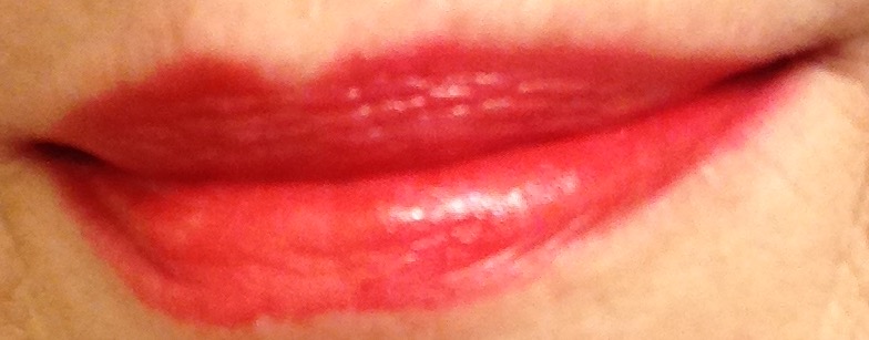 lip swatch of Jordana Twist & Shine Moisturizing Balm Stain in Rock n Rouge, shade 07 neversaydiebeauty.com @redAllison