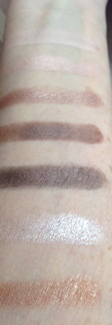swatches in natural light, Lorac Riesling Romance eyeshadow palette, neversaydiebeauty.com @redAllison