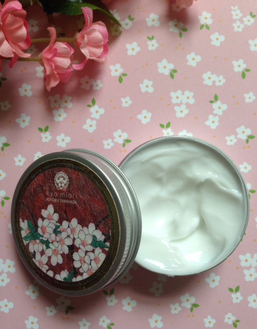 kyo miori cherry blossom scent handcream, open jar neversaydiebeauty.com @redAllison