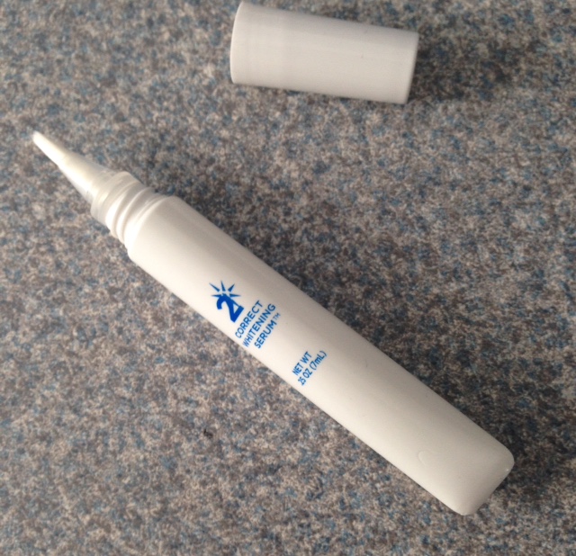 open Whitening Serum tube from Luster 2 Minute White dental treatment kit neversaydiebeauty.com