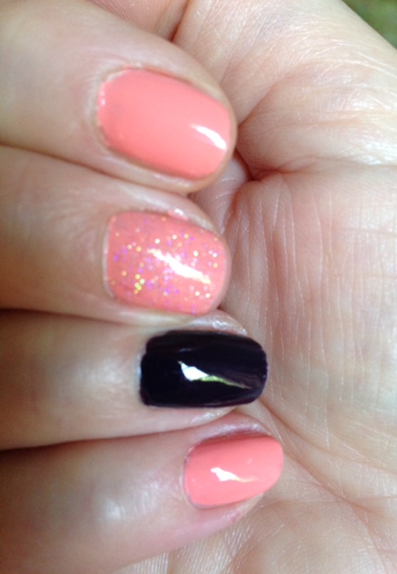my NOTD with Barielle Protect Plus Color with ProSina Nail Polish: Blossom & Edgy neversaydiebeauty.com @redAllison