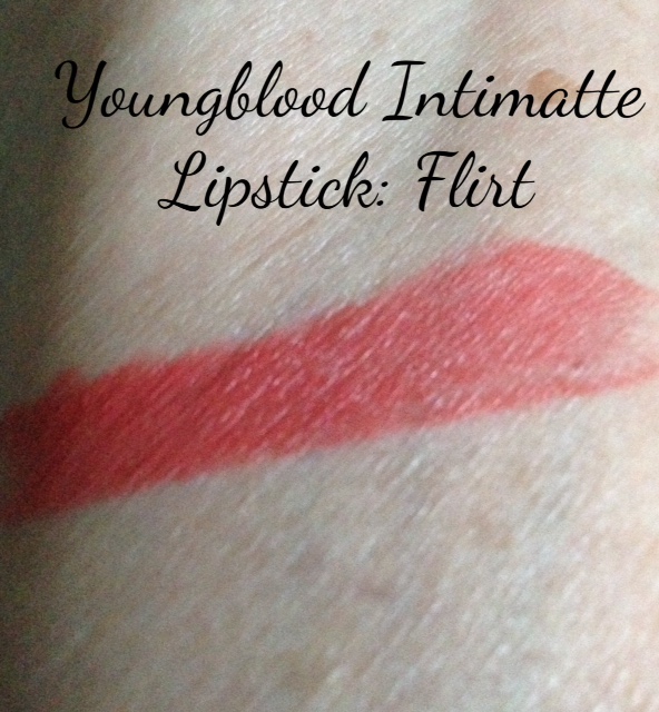 Youngblood Cosmetics Intimatte Lipstick in "Flirt", swatch neversaydiebeauty.com @redAllison
