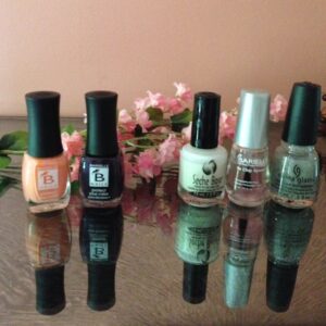 What I used for my NOTD: Barielle Protect Plus Color iNail Polish in Blossom & Edge, Seche Base, Barielle No Chip Speed Dry Topcoat & OPI Fairy Dust neversaydiebeauty.com @redAllison