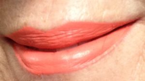 my lips wearing ColourPop Ultra Satin Lip liquid lipstick in peach shade, Botanical neversaydiebeauty.com neversaydiebeauty.com @redAllison