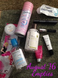 beauty empties August 2016 neversaydiebeauty.com