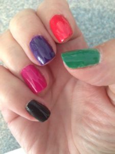 my nails indoors wearing Sinful Colors SinfulShine Rio Flare Collection nail polish neversaydiebeauty.com