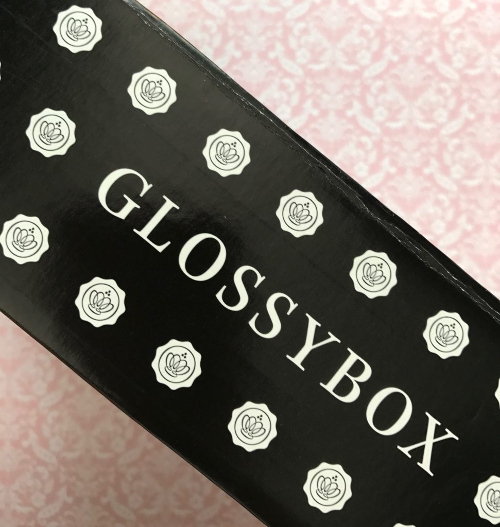 Glossybox mailing box with logo neversaydiebeauty.com