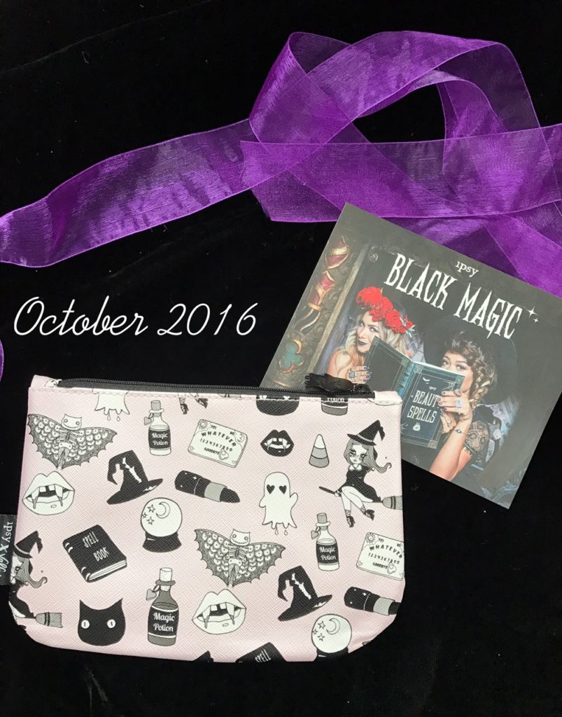 ipsy Black Magic bag, October 2016, Halloween themed neversaydiebeauty.com