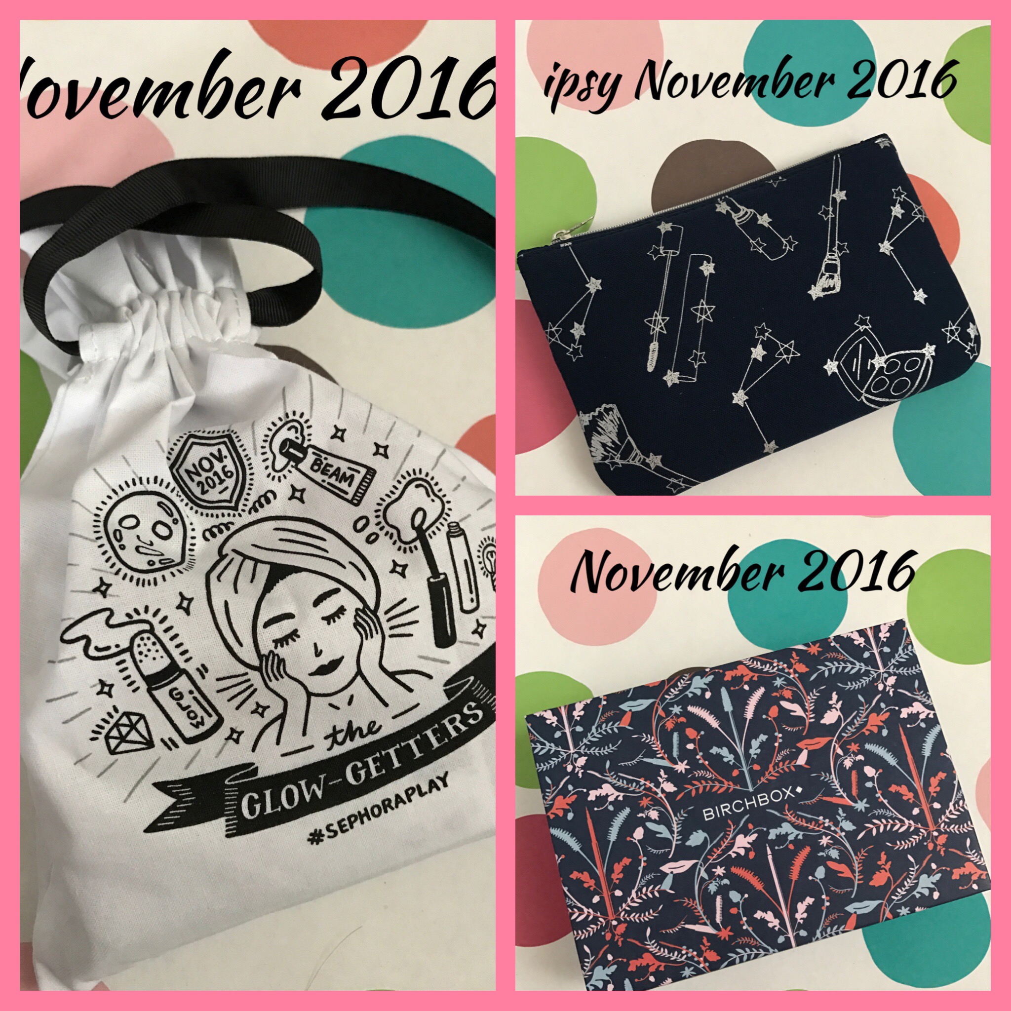 $10 cosmetics subscription boxes: Ipsy, Birchbox, Sephora for November 2016 neversaydiebeauty.com