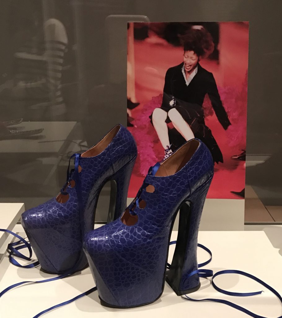 high platform shoes owned by model Naomi Campbell in the 1990s, Peabody Essex Museum "Shoes" exhibit