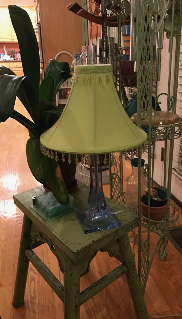 lime green lampshade