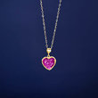Joli's Drusy Heart-shaped Pendant Necklace from Uno Alla Volta