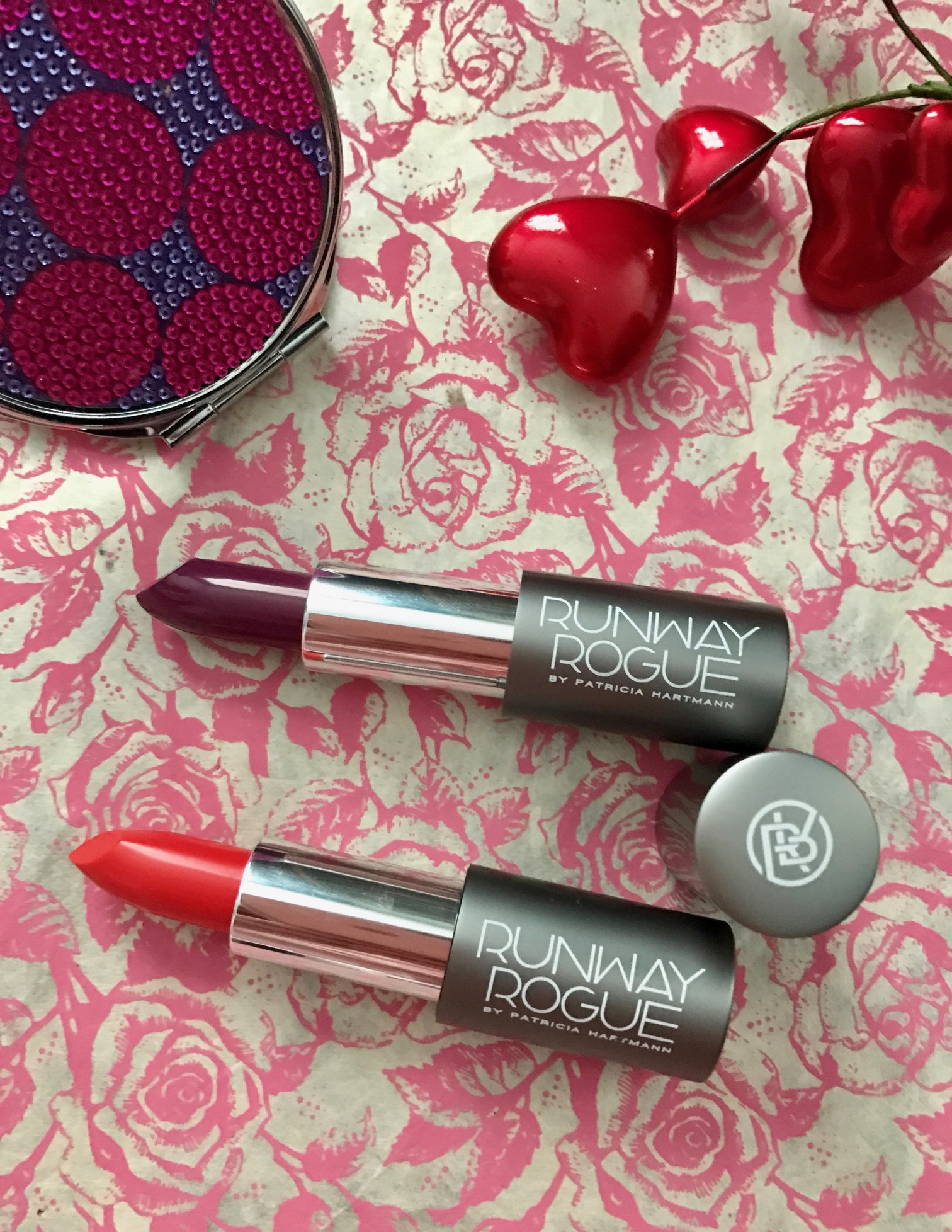 Runway Rogue lipstick bullets: After Party (purple), Stilettos (orange), neversaydiebeauty.com