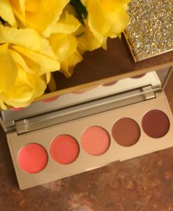 Stila Convertible Color Lip & Cheek Palette in Sunset Serenade shades, open to show pans, neversaydiebeauty.com