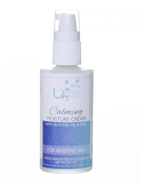 Lily Organics Calming Moisture Cream Unscented for Sensitive Skin pump bottle