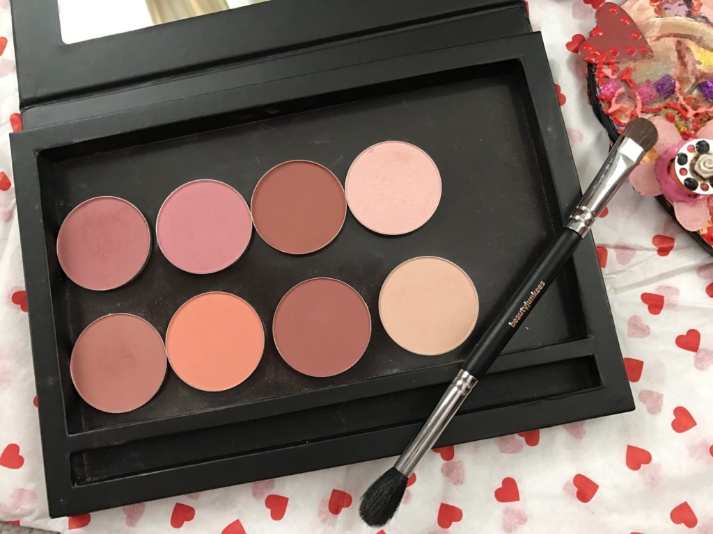 new blush and highlighter singles from Beauty Junkees in their magnetized palette, neversaydiebeauty.com