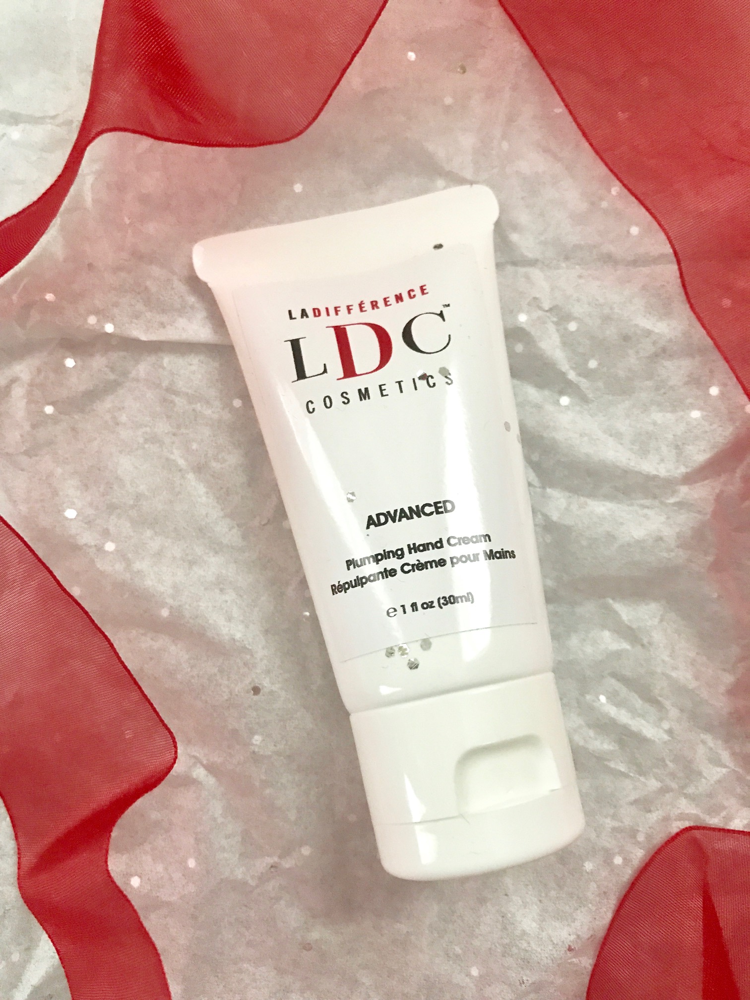 LDC Advanced Plumping Hand Cream travel size tube, neversaydiebeauty.com