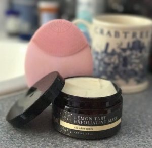 Laurme Lemon Tart Exfoliating Mask open jar, neversaydiebeauty.com