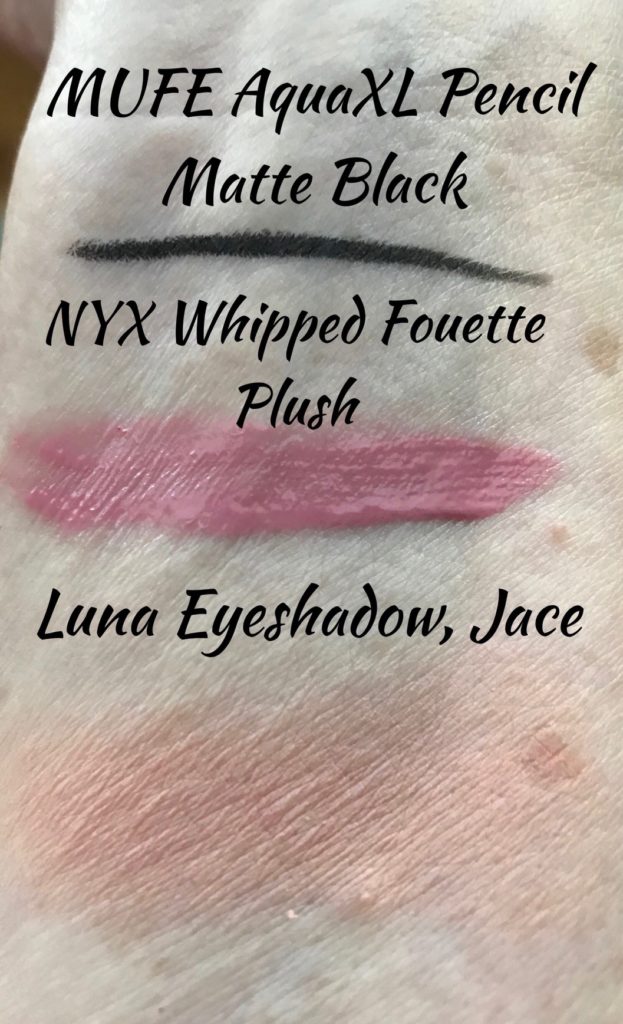 swatches from 3 makeup products from Ipsy Volume Up glam bag June 2017, neversaydiebeauty.com