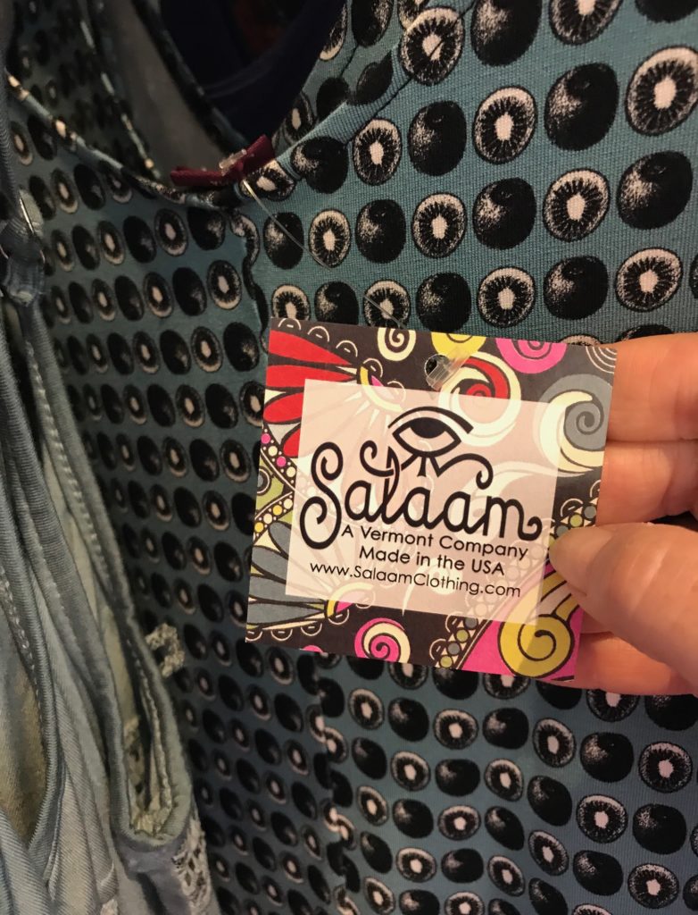 Salaam brand clothing tag, neversaydiebeauty.com