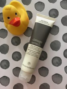 Aveda Damage Remedy Daily Hair Repair tube with rubber duckie, neversaydiebeauty.com