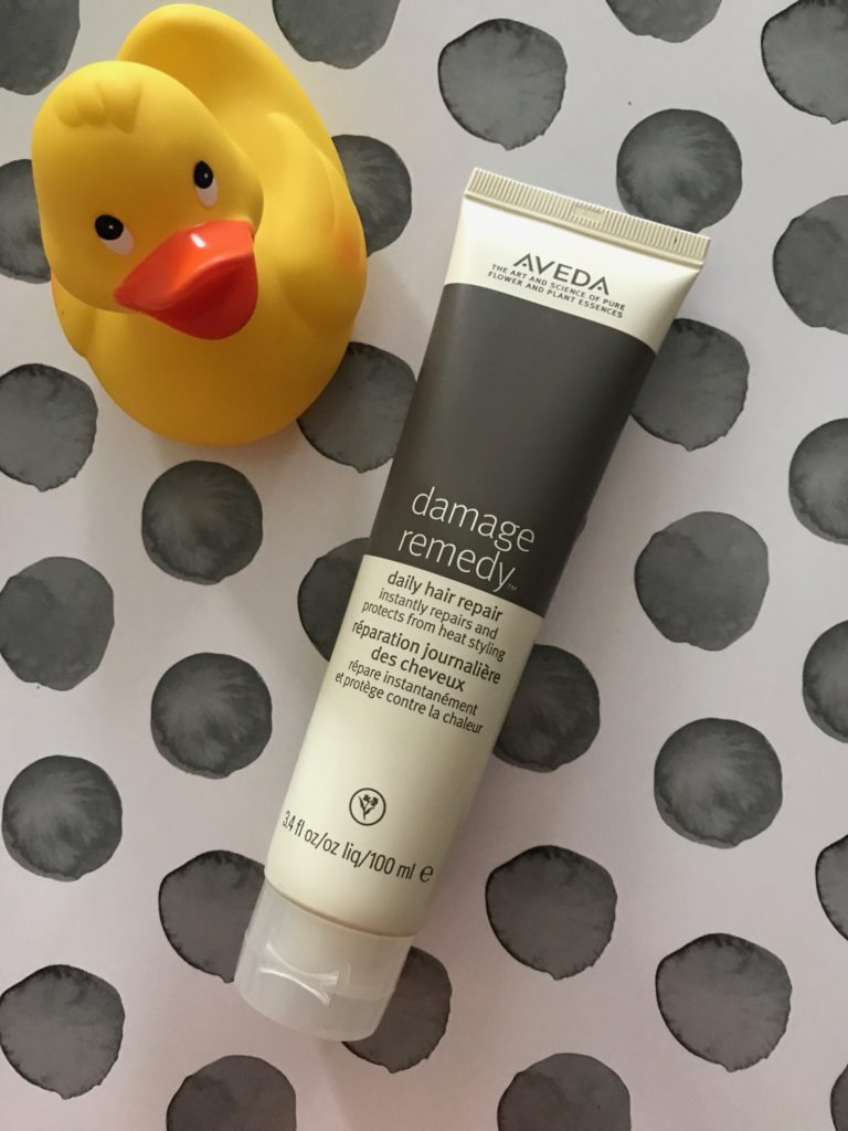 Aveda Damage Remedy Daily Hair Repair tube with rubber duckie, neversaydiebeauty.com