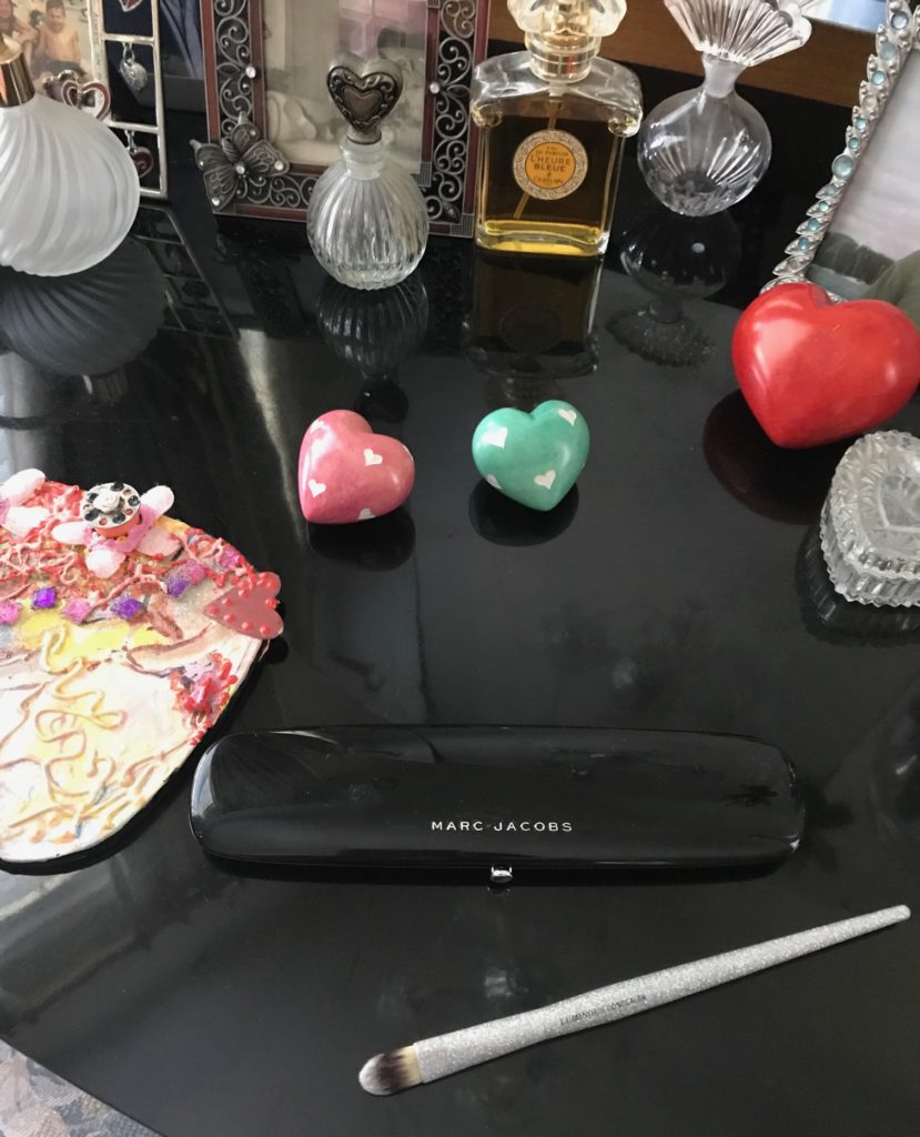 Marc Jacobs Eye-Conic shadow palette closed on my vanity, neversaydiebeauty.com