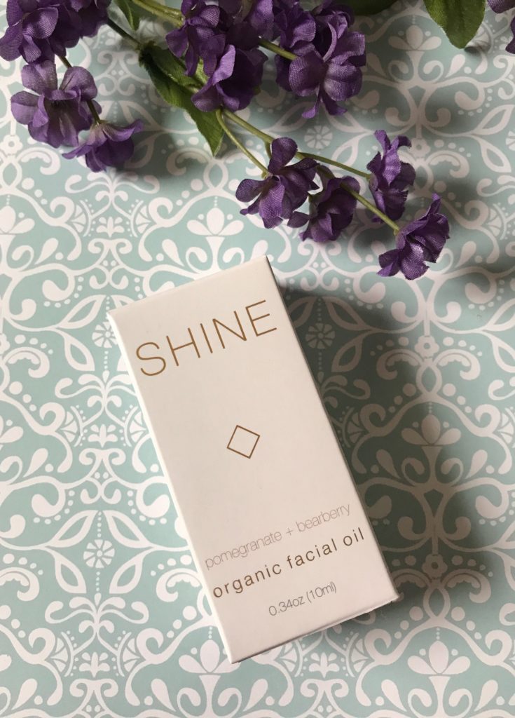 Shine Brightening Facial Oil, outer box, neversaydiebeauty.com