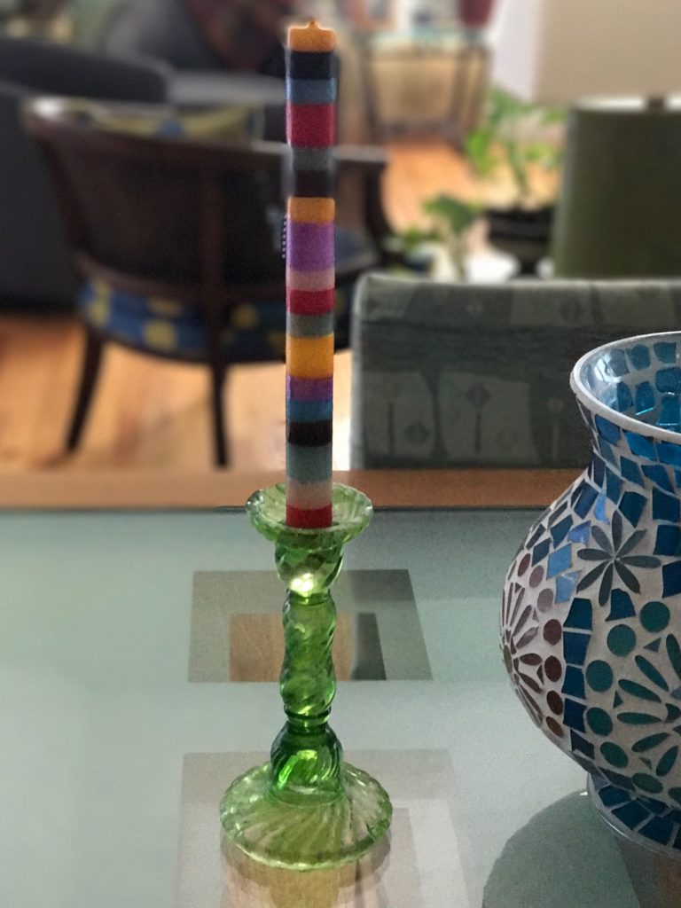 striped candlestick, neversaydiebeauty.com