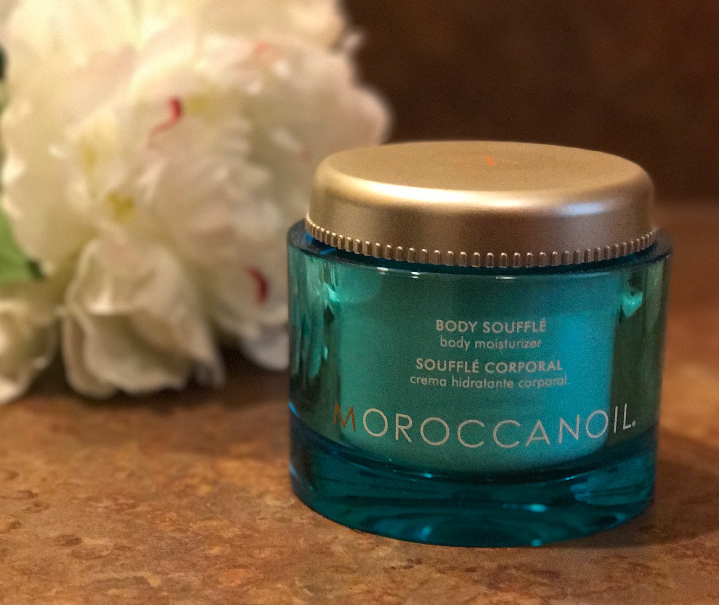 jar of MoroccanOil Body Souffle in Fragrance Originale, neversaydiebeauty.com