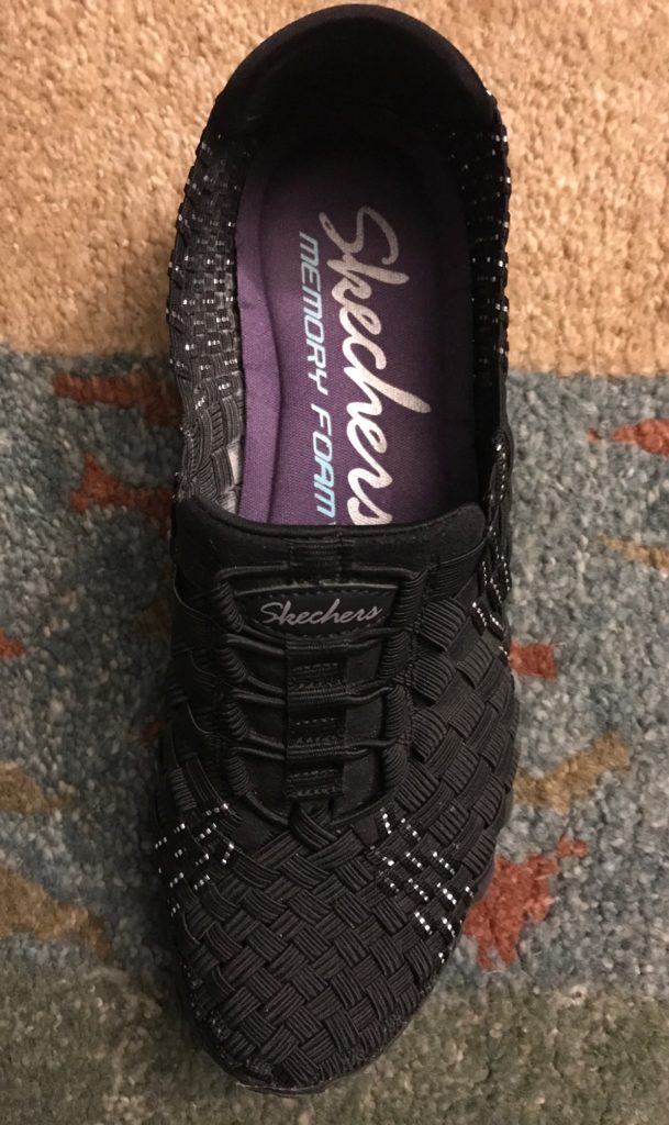 view of the inside of Skechers EZ Flex2 "Tada" cushioned fashion sneakers, neversaydiebeauty.com
